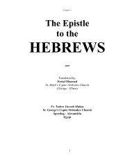 The Epistle to the HEBREWS - Saint Mary Orthodox Church