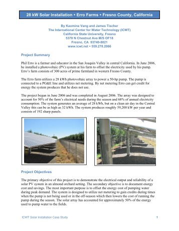 Erro Farms Solar Installation Case Study - International Center for ...