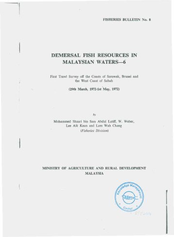 demersal fish resources in malaysian waters-6 - Seafdec