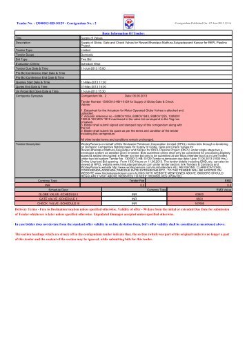 Corrigendum No 2 - Globe Gate Check Valve - WorleyParsons.com