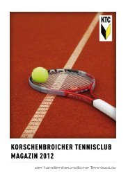 KORSCHENBROICHER TENNISCLUB MAGAZIN 2012