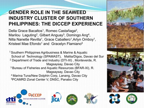 Della Grace Bacaltos - GENDER IN AQUACULTURE AND FISHERIES