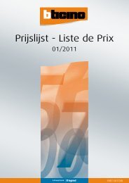 Prijslijst - Liste de Prix