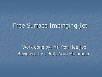 Free Surface Impinging Jet