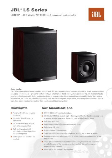 LS120 Info Sheet - JBL Synthesis