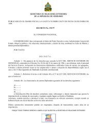 secretaria de relaciones exteriores de la republica de honduras ...