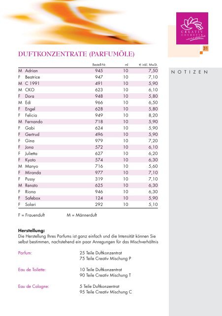 Preisliste 2011_Layout 1 - Creativ Cosmetik