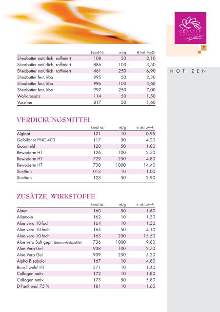 Preisliste 2011_Layout 1 - Creativ Cosmetik