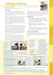 Teacher support material for Talking to Nanny (PDF ... - Literacy Online