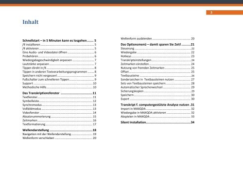 Handbuch f4 2012 - Stand Aug 2012 - Audiotranskription.de