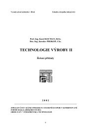 kocman, k, prokop j. technologie vÃ½roby ii - VUT UST - VysokÃ© uÄenÃ­ ...