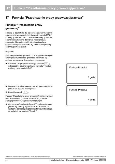 Instrukcja obsÅugi - Buderus