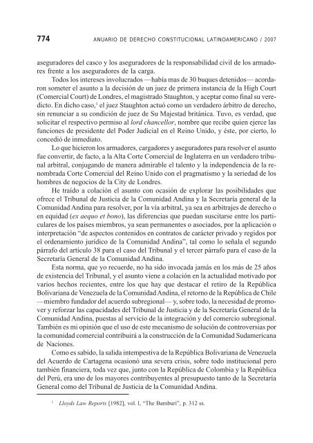 Anuario de Derecho Constitucional Latinoamericano 2007