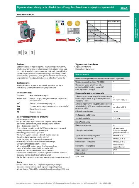 Wilo Cennik waÅ¼ny od 1.04.2011 - Saga