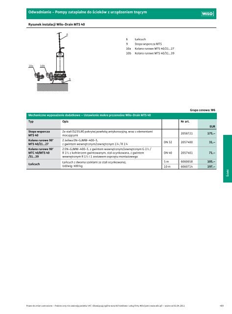 Wilo Cennik waÅ¼ny od 1.04.2011 - Saga