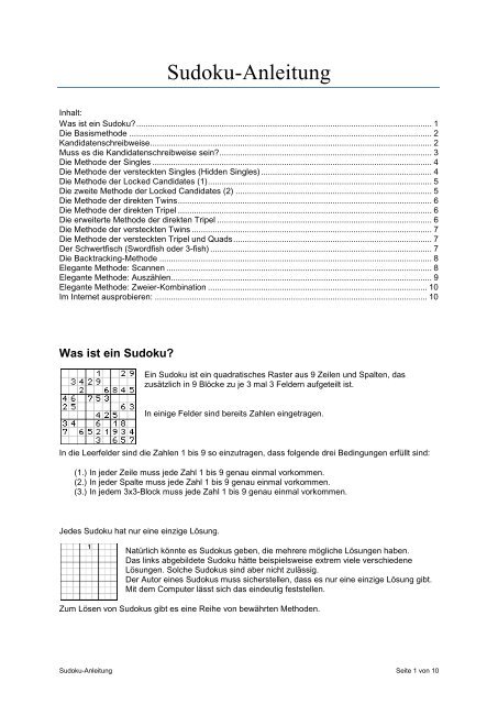 Sudoku-Anleitung als PDF - Joerg-buchwitz.de