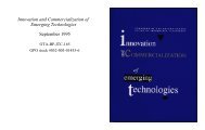 Innovation and Commercialization of Emerging Technologies