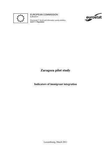 Zaragoza pilot study - Indicators of immigrant integration - Cnel