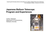Japanese Balloon Telescope Program and Experiences