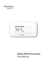 Daikin ENVi Thermostat User Manual - Daikin AC