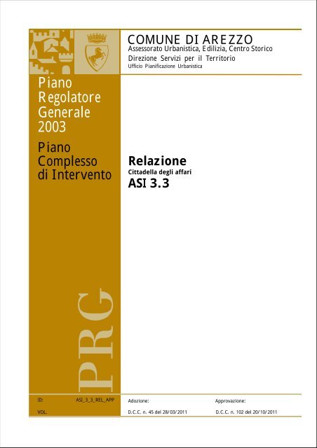 Relazione tecnica - Comune di Arezzo