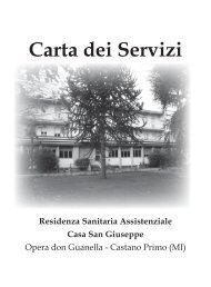 carta dei Servizi - sanitari e socio-sanitari