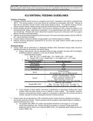 ICU ENTERAL FEEDING GUIDELINES - SurgicalCriticalCare.net