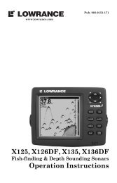 X125, X126DF, X135 and X136DF Owners Manual - Lowrance