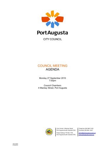 minutes of meeting - Port Augusta - sa.gov.au