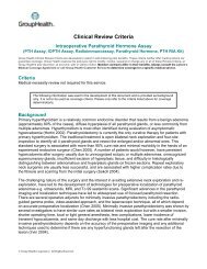 Intraoperative Parathyroid Hormone Assay - Group Health ...