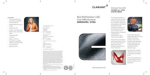 Dermapel Dyes - Clariant