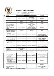 TAKWIM LATIHAN INDUSTRI - SST - Sekolah Sains & Teknologi