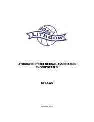 LDNAI By Laws - Lithgow District Netball Association Inc