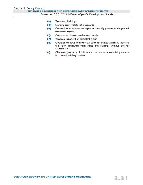 Unified Development Ordinance - Currituck County Government