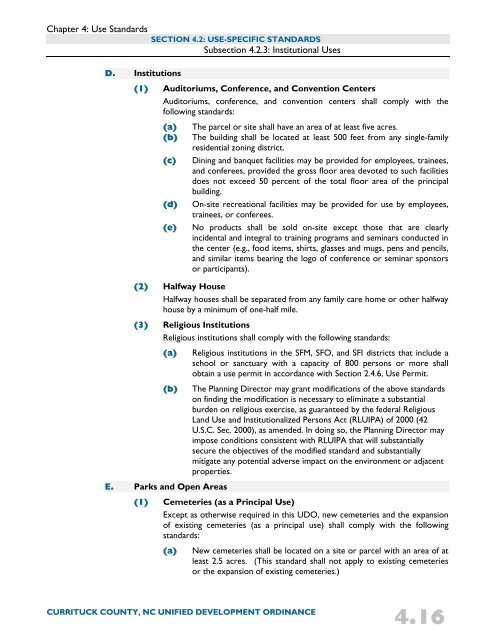 Unified Development Ordinance - Currituck County Government