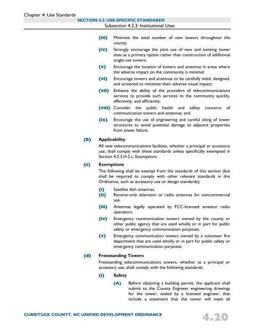 Unified Development Ordinance - Currituck County Government