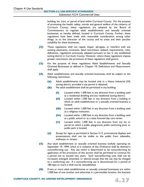 Unified Development Ordinance - Currituck County Government