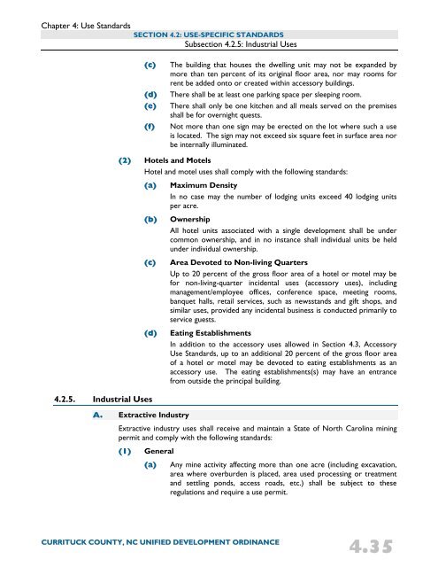 Unified Development Ordinance - Currituck County Government