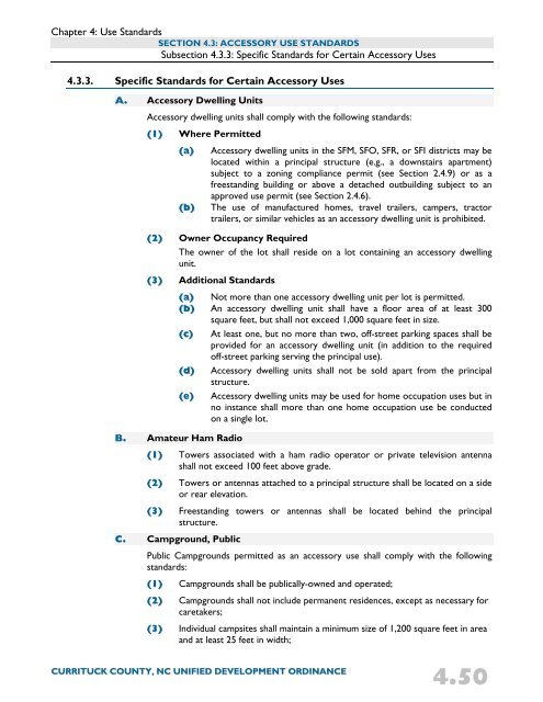 Unified Development Ordinance - Currituck County Government