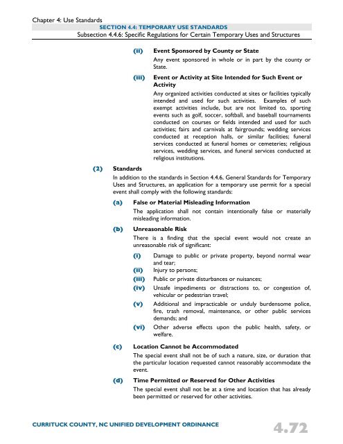 Unified Development Ordinance - Currituck County Government