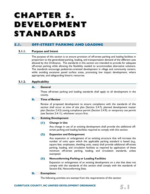 Unified Development Ordinance - Currituck County Government