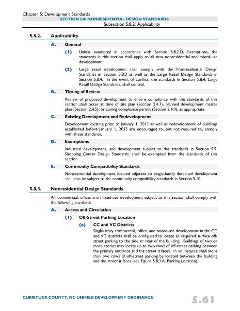 Unified Development Ordinance - Currituck County Government