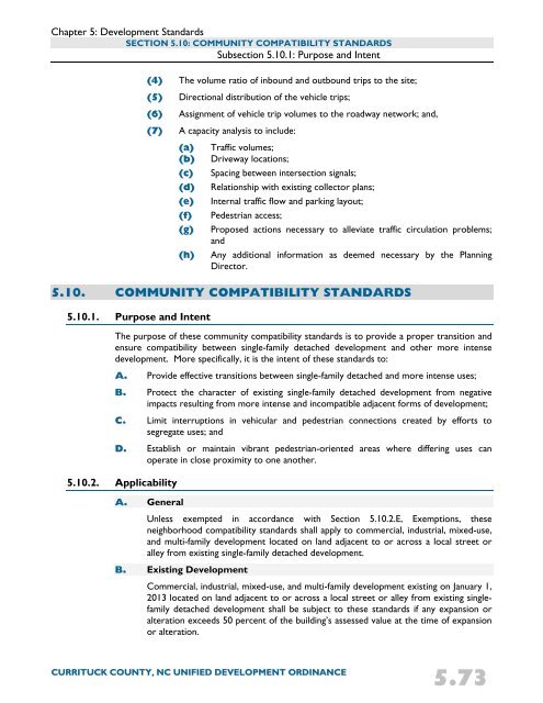 Unified Development Ordinance - Currituck County Government