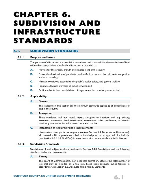 Unified Development Ordinance - Currituck County Government