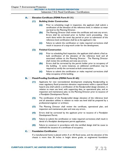 Unified Development Ordinance - Currituck County Government