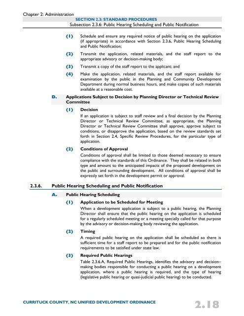 Unified Development Ordinance - Currituck County Government