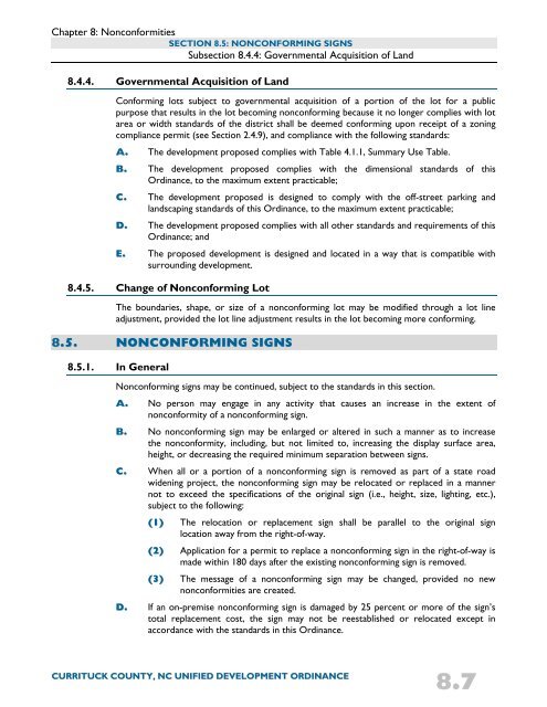 Unified Development Ordinance - Currituck County Government