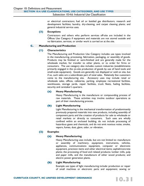 Unified Development Ordinance - Currituck County Government