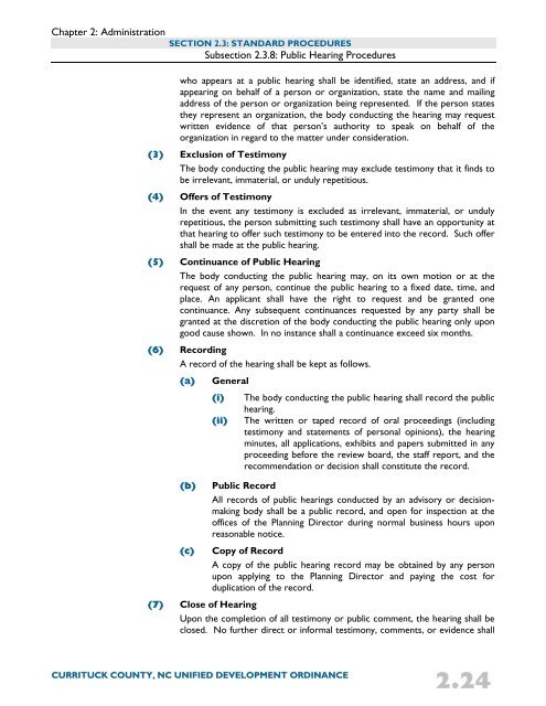 Unified Development Ordinance - Currituck County Government