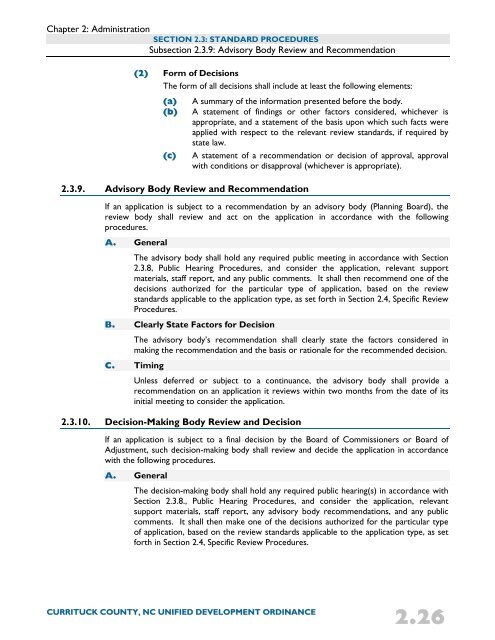 Unified Development Ordinance - Currituck County Government